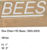 Box Elder Bees HS 1993-2005 (UT) BEES in White